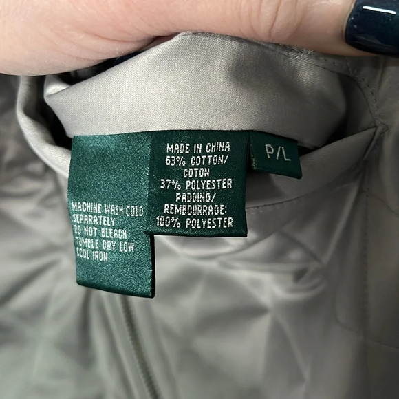 Ralph Lauren Gold & Silver Reversible Quilted Vest with Pockets - size PL - Picture 16 of 16